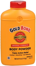 Body Powder Medicated 4 Oz (Pack of 3) - £19.93 GBP