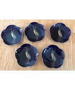 Rare Vintage Japan Koransha Cobalt Blue Porcelain Scalloped Plates Set C... - $1,212.64 MXN