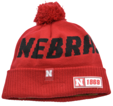 Nebraska Cornhuskers NCAA  Pom Pom Winter Knit Hat beanie by New Era - £16.39 GBP