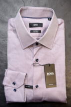 Hugo Boss Men&#39;s H Joe Kent Easy Iron Regular Fit Cotton Dress Shirt 39 15.5 - £56.04 GBP