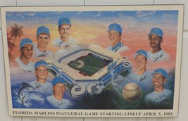 1993 Florida Marlins Inaugural Game Large Signed and Framed Poster - £353.34 GBP