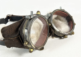 Vintage Steampunk MOVIE PROP? Adult Goggles Gene Warren? Read - £157.90 GBP