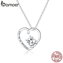 bamoer 925 Sterling Silver Clear Shining Sun Pendant silver Necklace for Women C - $25.00