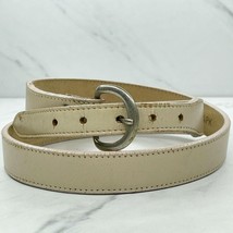 Justin Boots Cream Vintage Top Grain Cowhide Leather Belt Size 32 Made in USA - £23.25 GBP