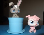 Lot of LPS Littlest Pet Shop Grey Rabbit Bunny 14 Pink Poodle Dog 48 Blu... - £7.81 GBP