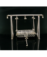 925 sterling silver lord Krishna swing laddu gopal Jhula art su356 - $10,443.12 MXN