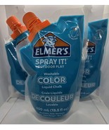 Elmers Spray It! Outdoor Play Washable Liquid Chalk Blue Nontoxic~ (3) 1... - $453.61 MXN