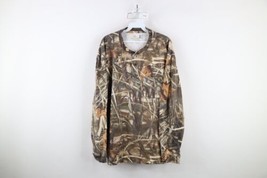 Vtg Streetwear Mens 2XL Faded Advantage Camouflage Long Sleeve Henley T-... - $54.40