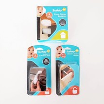 SAFETY FIRST Foam Corner Bumpers Cabinet Latch Baby Proofing Strap LOT O... - £10.03 GBP