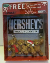 Hershey&#39;s Chocolate Christmas Ornament Teddy Bears New 2003 Target Exclusive - £7.85 GBP