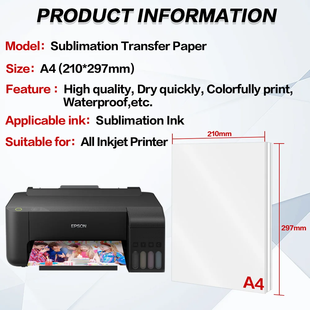 Sporting 10/20/30/40/50/100 Sheets Sublimation Heat Transfer paper A4 Sublimatio - £23.89 GBP
