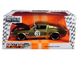 1967 Ford Shelby GT-500 #3 Gold with Matt Black Hood &quot;Big Time Muscle&quot; 1/24 Die - £31.85 GBP
