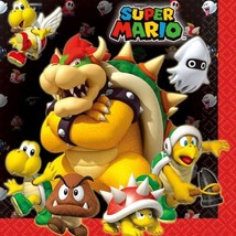 Super Mario 16 Ct Luncheon Napkins - $4.55