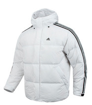 Adidas 3S Puff Down Jacket Men&#39;s Padding Jacket Sports White Asia-Fit NWT IT8731 - £143.45 GBP