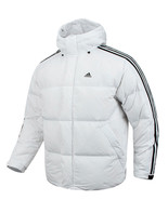 Adidas 3S Puff Down Jacket Men&#39;s Padding Jacket Sports White Asia-Fit NW... - £144.71 GBP