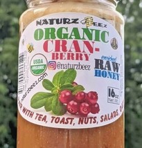 Organic Raw Honey & Organic Cranberry 1LB / 454g 100% Usda Organic Certified - £15.77 GBP