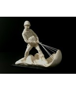 ITALIAN, PARATROOPER, TRIBUTE STATUE, CERAMIC PORCELAIN ON MARBLE BASE - $245.00