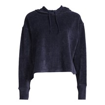 Avia Women’s Rib Velour Cropped Sweatshirt Hoodie Size XL X-Large 16-18 NWT - £7.71 GBP