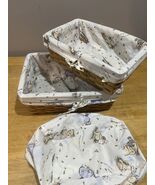 2 Disney Winnie The Pooh Fabric-Lined Nursery Baskets M/L Vtg Small Line... - €33,93 EUR