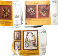 3 Embroidery Kits by Creative Circle Autumn Colors Floral Still Life Duck Decoy - £15.40 GBP