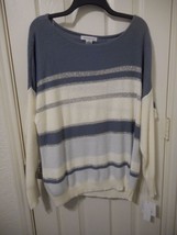 Women&#39;s Liz Claiborne Sweater Providence Blue Size Large  NEW $48 - $17.42