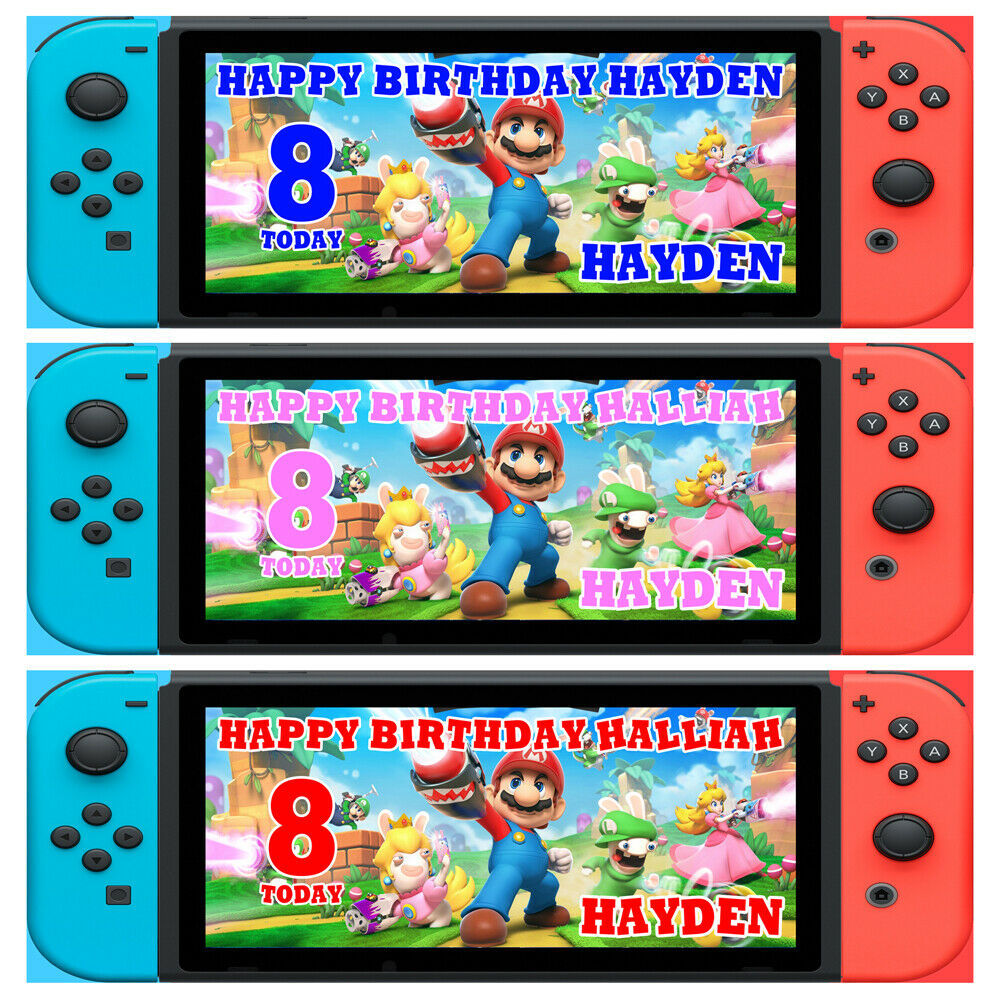 SUPER MARIO Personalised Birthday Banner - Birthday Party Banner - Size ... - $4.70