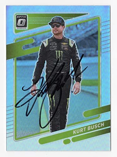 Primary image for AUTOGRAPHED Kurt Busch 2022 Donruss Optic Racing RARE SILVER PRIZM (#1 Monster T