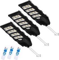 3-pk Solar LED Street Lights 528LEDs Waterproof Motion Sensor Parking 400W - £156.42 GBP