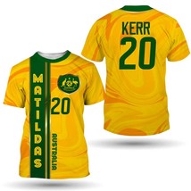 Australia Matildas Kerr #20 Women&#39;s National  Football Team T-Shirt  - £25.76 GBP+