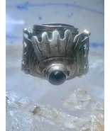 Poison ring onyx Aztec Mayan design size 8.5 sterling silver women girls - $3,278.30 MXN