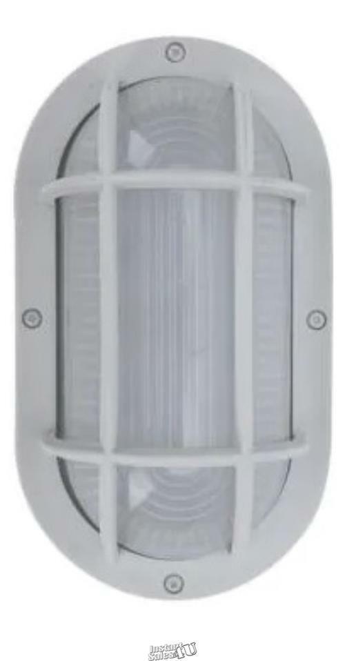 Lutec-Coastal San Diego White Outdoor Integrated LED Bulkhead Wall Lantern - $23.74