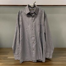 ERMENEGILDO ZEGNA Dress Shirt Mens Sz L Blue Long Sleeve Button Up 100% ... - £27.05 GBP