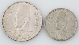 2 Egyptian Coins Egypt 1939 5 Piastre 1941 5 Milliemes Almost Uncirculat... - $153.74 CAD