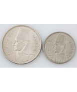 2 Egyptian Coins Egypt 1939 5 Piastre 1941 5 Milliemes Almost Uncirculat... - $170.31 CAD
