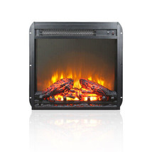 18 Inch Electric Fireplace Insert, Ultra Thin Heater With Log Set &amp; Realistic - £75.64 GBP