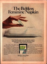 PRINT AD 1973 Stayfree Mini Pads The beltless Feminine Napkin c6 - $25.98