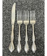 Stainless By Oneida Ltd Deluxe STRATHMORE 3 Dinner Forks 1 Dinner Knife - $272.78 MXN