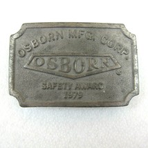 Vintage 1979 Osborn Mfg Corp Belt Buckle Metal Hit Line USA Safety Tools RARE - £15.95 GBP