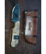 Hooey Ram Horn Fixed Blade Knife With Tourbon LP00295 Leather Sheath New - $1,270.65 MXN