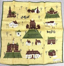 VTG NWT 50s Emily Whaley Irish Linen Governors Town Print Hankie Handker... - $23.76