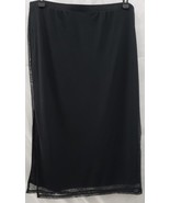 No Boundaries Long Mesh Skirt with Side Split Color Back Size XXL (20) - $271.05 MXN