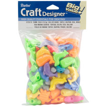 Darice Craft Designer Sea Life Beads  Turtle, Dolphin, Seal &amp; Whale  Ass... - £14.96 GBP