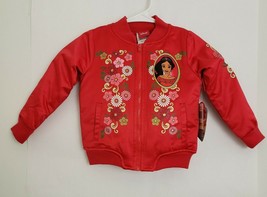 Disney Elena of Avalor Girls Puffy Satin Childs Jacket Red Multi-Color Size 3T - £23.45 GBP