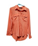 APT. 9 Size Small Women&#39;s Orange Button Down Shirt Women&#39;s - £11.80 GBP