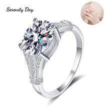 3Ct Moissanite Ring S925 Sterling Silver Plated Pt950 8*10 Egg-shaped VVS1 Diamo - £105.05 GBP