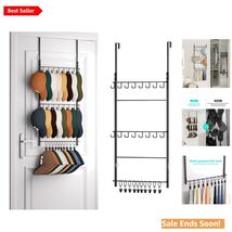 Stylish Modern Wall Mounted Hat Organizer for 26 Caps - Includes 16 Hooks - $37.57