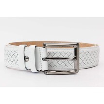 The Layla White Woven Leather Belt image 7