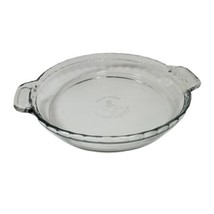 Vintage Anchor Hocking Deep Glass Dish 9.5&quot; Pie Plate Fluted Clear Ruffl... - $19.60