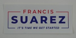 Francis Suarez 2024 Presidential Campaign Bumper Sticker 3x7 Original - $7.91