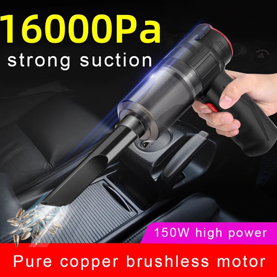 16000Pa Wireless Car Vacuum Cleaner 150W Portable Powerful Suction Wet And Dry - £51.09 GBP+